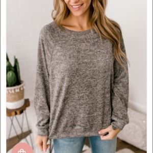 NWT Heathered oatmeal sweater large magnolia